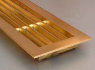 Linear Brass Grille – 3mm Framed