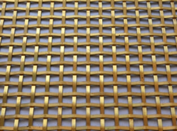 Brass Woven Grille Plain Square 3mm, 8mm