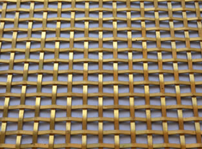 Brass Woven Grille Plain Square 3mm 8mm