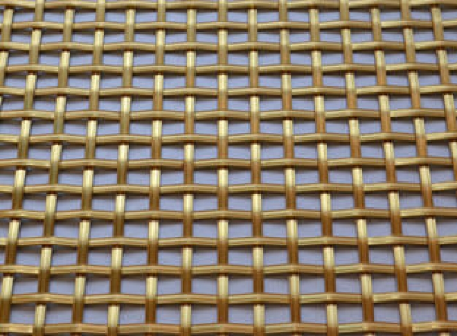 Brass Woven Grille Reeded Square 3mm 8mm