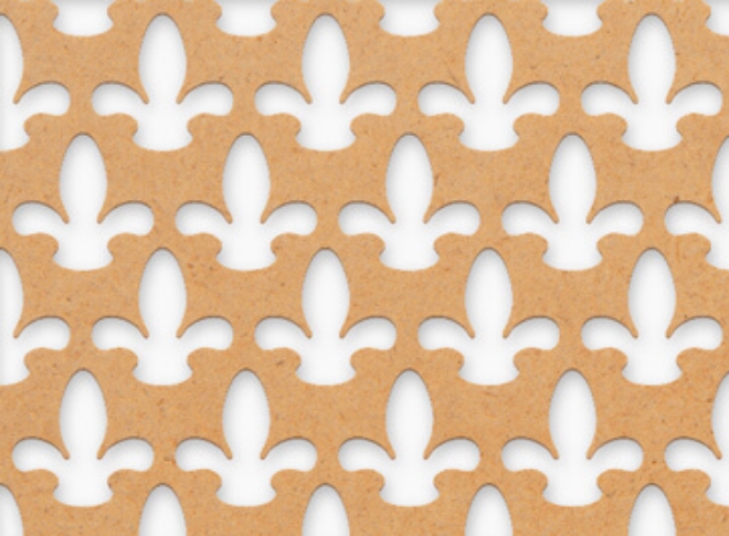 Fleur-de-lys MDF grille