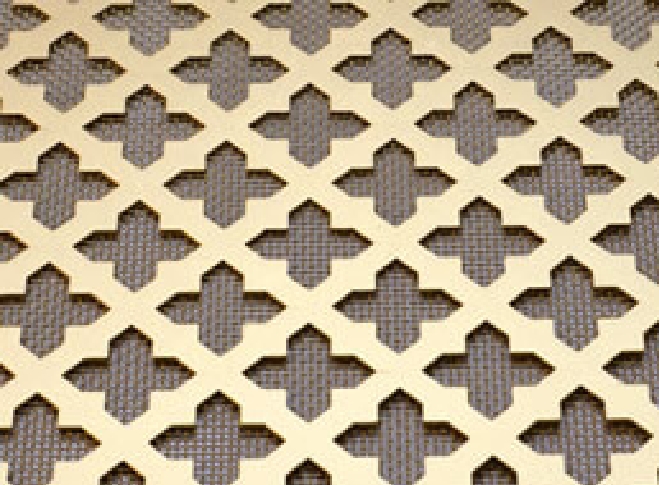 Sandringham Pierced Brass Grille with Mesh